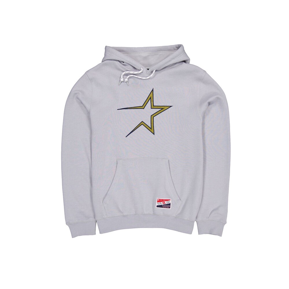 New Era Houston Astros Throwback Gray Hoodie - Size M